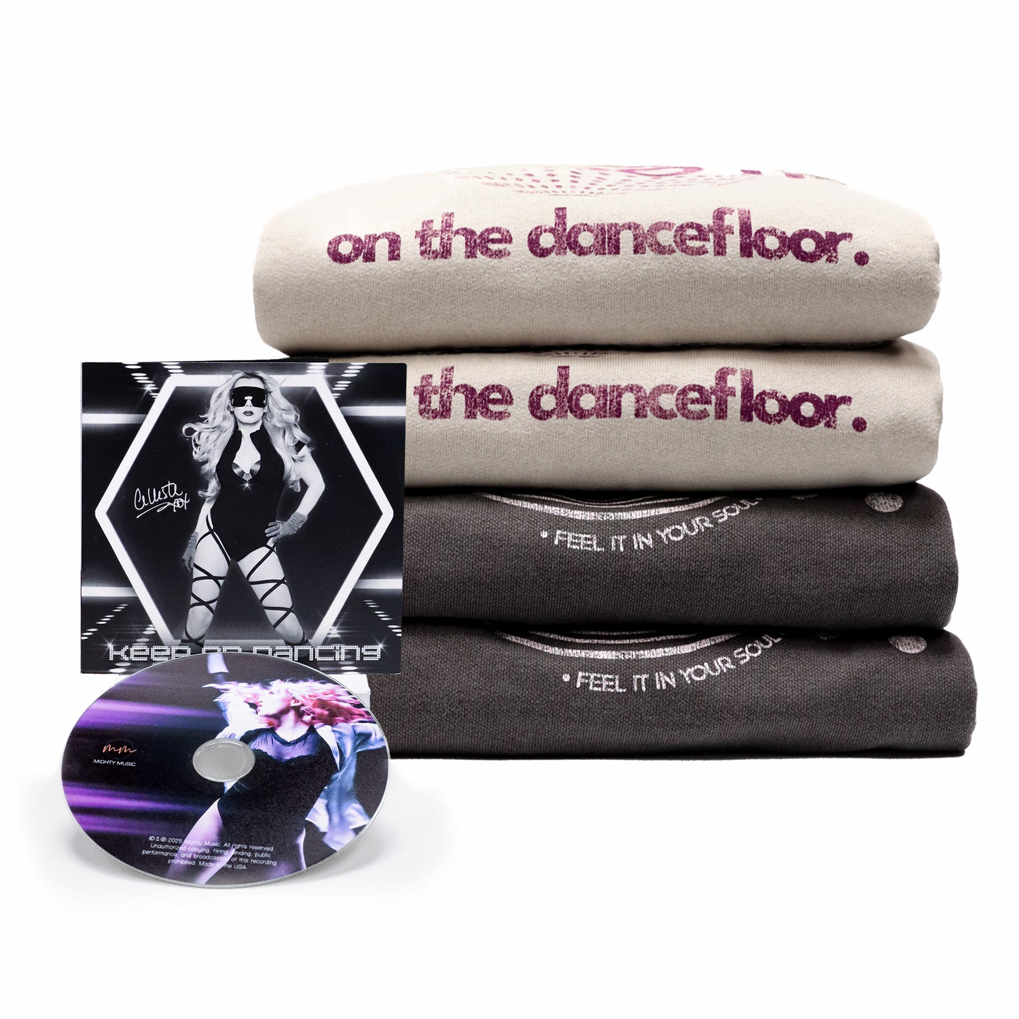 Celleste Keep on Dancing Cd and hoodie bundle. Two hoodie options.