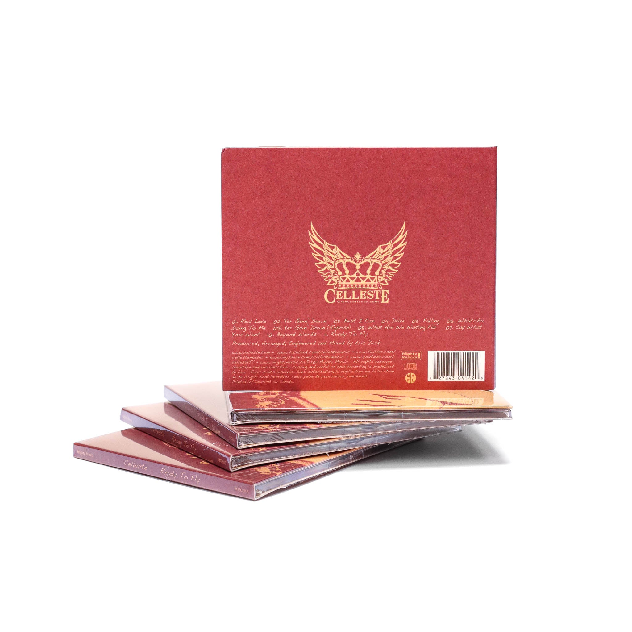 Celleste Ready to Fly Cd, back cover. Limited Collector Edition (Autographed).