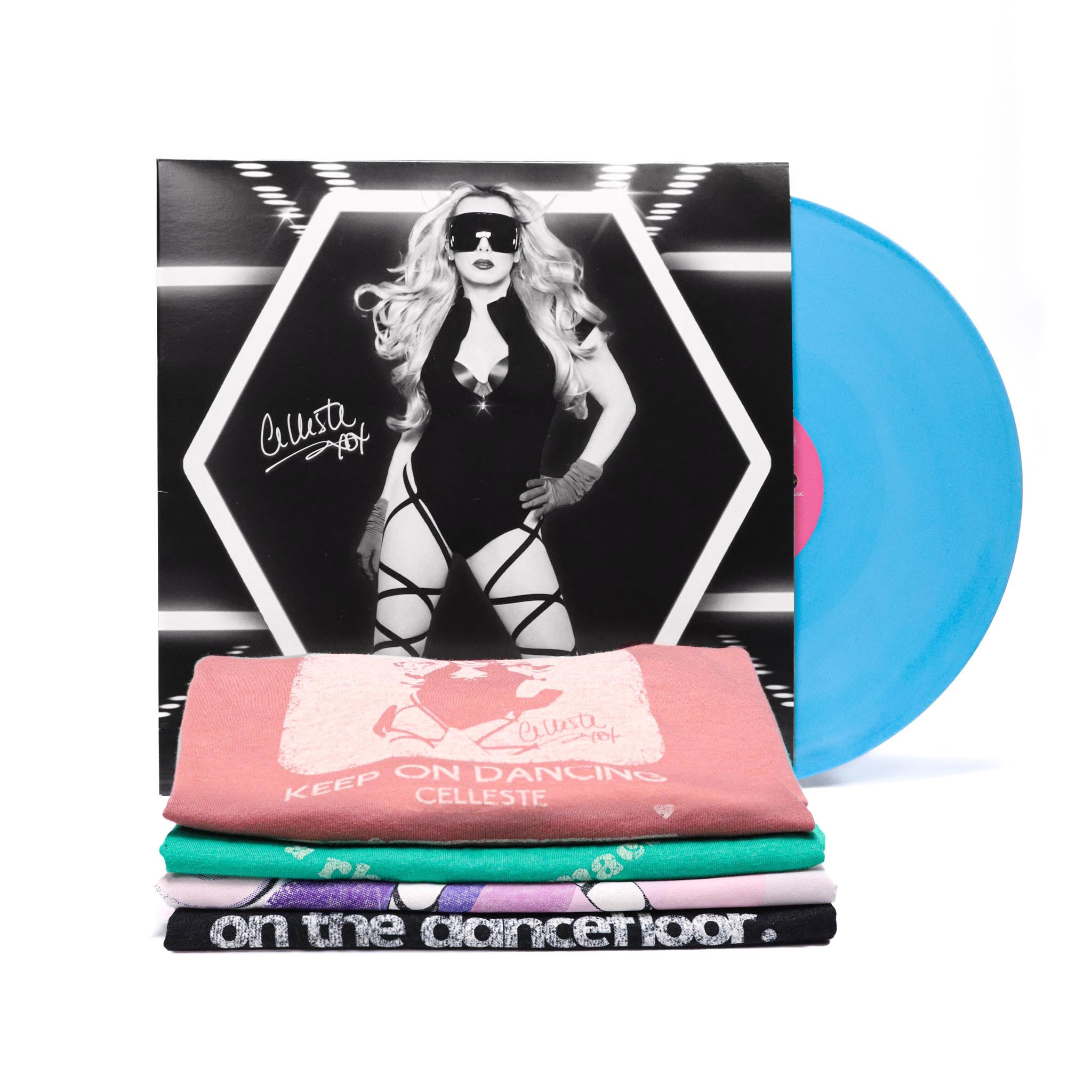 Keep on Dancing Bundle. Vinyl and t-shirt, choice of four tee colors